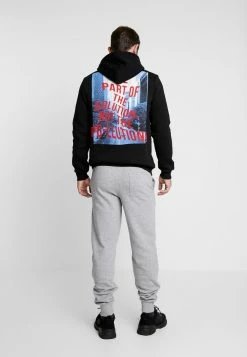 Pier One 2 PACK - Tracksuit Bottoms - Black/mottled Light Gre -Pier One Shop 082b684ed6b7492481fafd77bd2ec4d0