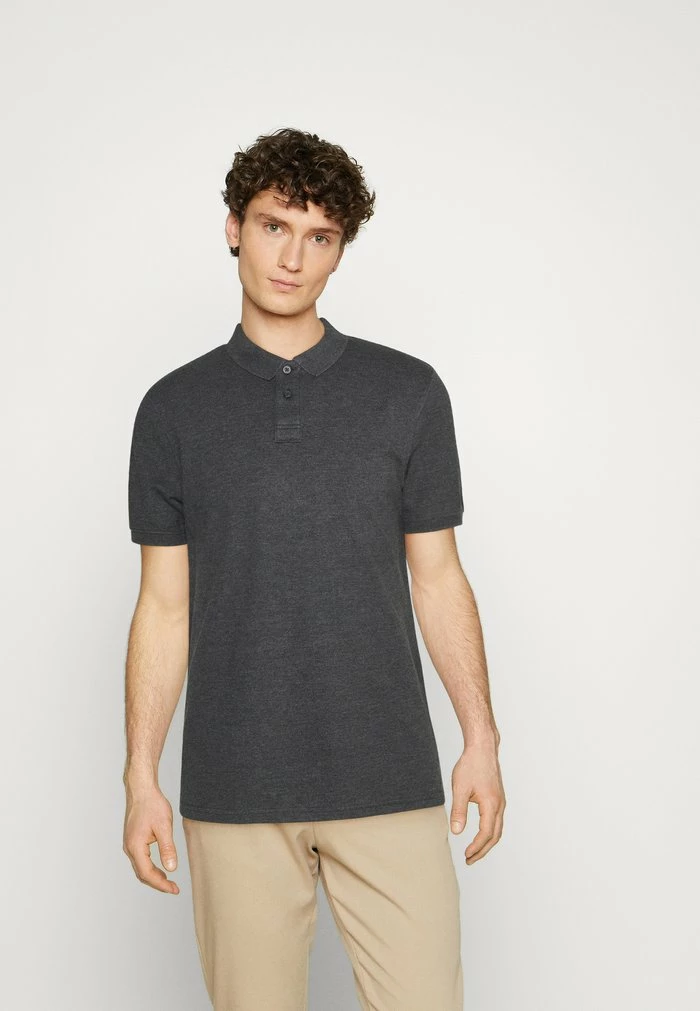 Pier One Polo Shirt - Black/grey 1 Pier One Polo Shirt - Black/grey