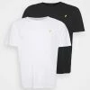 Pier One 2 PACK - Basic T-shirt - Black/white