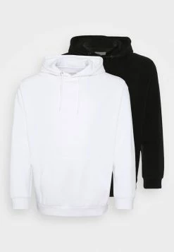 Pier One 2 PACK - Hoodie - Black/white