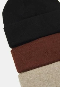 Pier One 3 PACK UNISEX - Beanie - Black/beige/brown -Pier One Shop 0edc0770c8e1436e9bb19c721290b2be