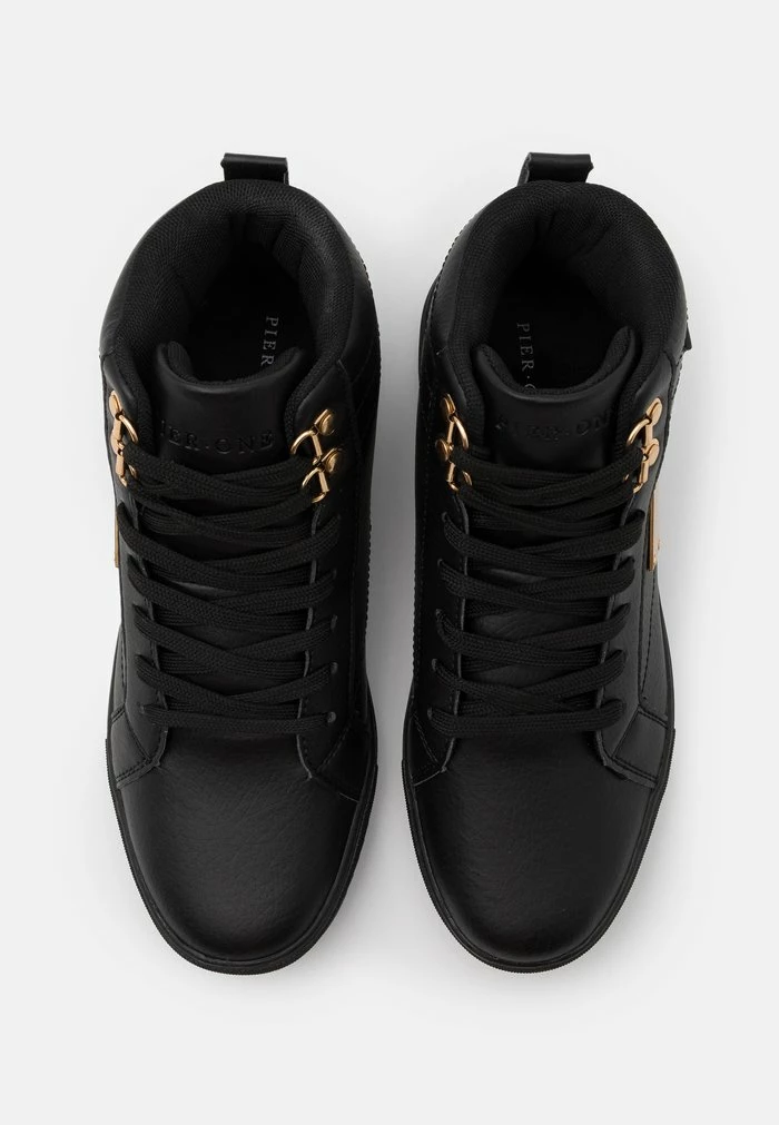 Pier One High-top Trainers - Black/gold-coloured 4 Pier One High-top Trainers - Black/gold-coloured - Image 4