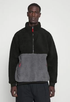 Pier One Fleece Jumper - Black/grey