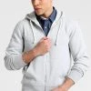 Pier One Zip-up Sweatshirt - Light Grey Melange