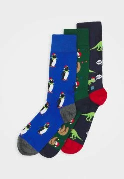 Pier One 3 PACK - Socks - Dark Blue/blue/dark Green