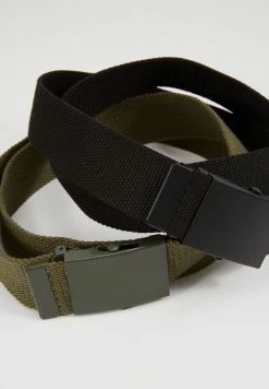 Pier One UNISEX 2 PACK - Belt - Oliv/black -Pier One Shop 158fd165e7444d588b6d4d109f366a21