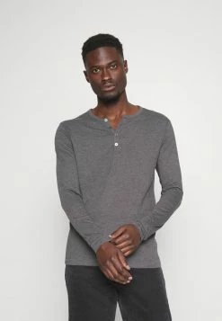 Pier One Long Sleeved Top - Dark Grey Melange