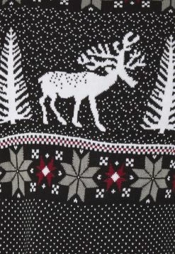Pier One WINTERY CHRISTMAS JUMPER - Jumper - Black -Pier One Shop 19b4f5f8cc11462394392012199e9096