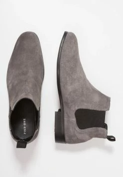 Pier One LEATHER - Classic Ankle Boots - Dark Gray -Pier One Shop 1f3b33c5d02947248d008b2cfee574b2