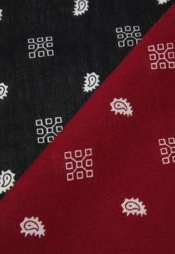 Pier One 2 PACK UNISEX - Foulard - Black/red -Pier One Shop 206db76bf64b412da1fb28fad8eb6e79