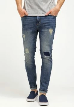 Pier One Slim Fit Jeans - Destroyed Denim