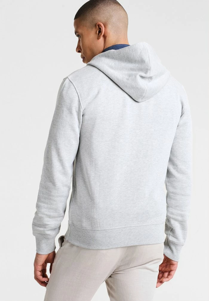 Pier One Zip-up Sweatshirt - Light Grey Melange 3 Pier One Zip-up Sweatshirt - Light Grey Melange - Image 3