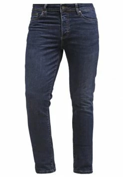 Pier One DISTRESSED DENIM SLIM FIT - Slim Fit Jeans - Dark Blue Denim -Pier One Shop 299452207d81469ba7066ee0a05b0997