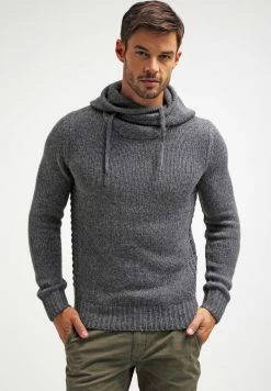 Pier One Hoodie - Dark Grey Melange