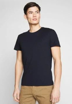 Pier One 2 PACK - Basic T-shirt - White/dark Blue -Pier One Shop 29e824f9825c4b58be6620e83ee4ac6b