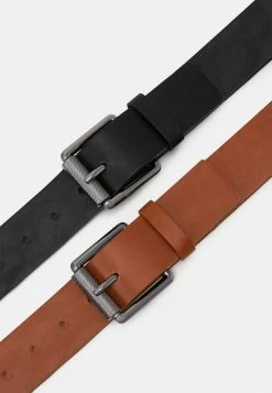 Pier One 2 PACK - Belt - Black/cognac -Pier One Shop 2e126f1c81ea497db433161d81e92f80