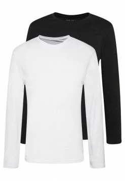 Pier One 2 PACK - Long Sleeved Top - White/black