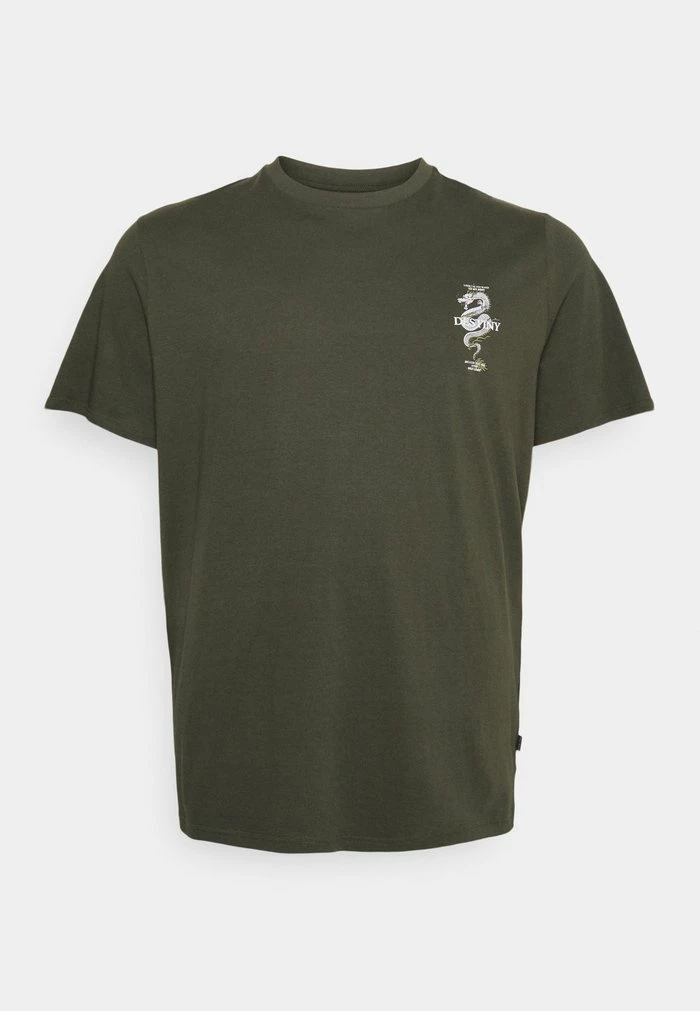 Pier One Print T-shirt - Dark Green 2 Pier One Print T-shirt - Dark Green - Image 2
