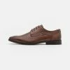 Pier One LEATHER - Lace-ups - Cognac