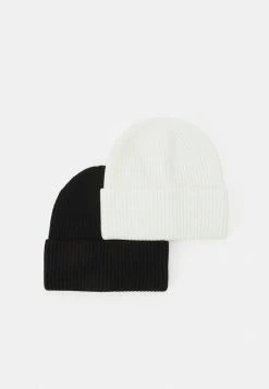 Pier One UNISEX 2 PACK - Beanie - Black/white