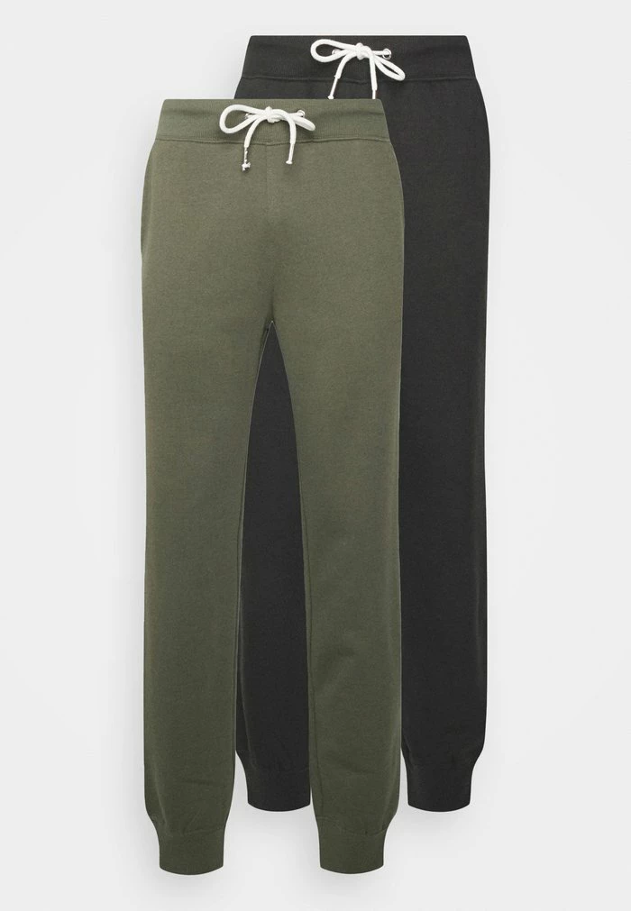 Pier One 2er PACK - Tracksuit Bottoms - Olive/black 1 Pier One 2er PACK - Tracksuit Bottoms - Olive/black
