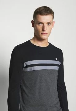 Pier One Long Sleeved Top - Black/mottled Dark Grey -Pier One Shop 3498134e32f840e2bd9efb3372617491