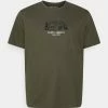 Pier One Print T-shirt - Dark Green