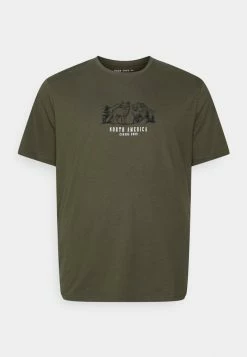 Pier One Print T-shirt - Dark Green