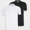 Pier One 2 PACK - Polo Shirt - White/black