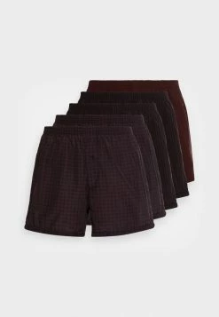 Pier One 5 PACK - Boxer Shorts - Black/bordeaux