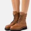 Pier One Lace-up Ankle Boots - Cognac