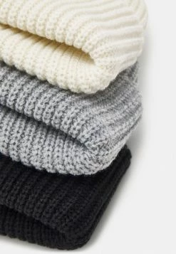 Pier One UNISEX 3 PACK - Beanie - Black/white/grey