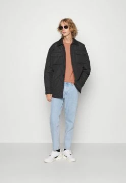 Pier One 5 PACK - Basic T-shirt - Stone/blue/mottled Light Grey -