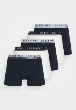 Pier One 5 PACK - Pants - Dark Blue/off-white -Pier One Shop 4d5c9a15fab946bdb52b7e7679f7d601