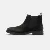 Pier One LEATHER - Classic Ankle Boots - Black