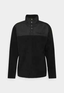 Pier One FABRIC BLOCK TROYER - Fleece Jumper - Black