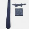 Pier One SET - Tie - Dark Blue