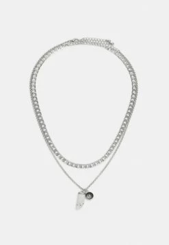 Pier One 2 PACK - Necklace - Silver-coloured