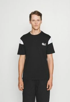 Pier One SLEEVE BLOCK NEW - Print T-shirt - Black/white