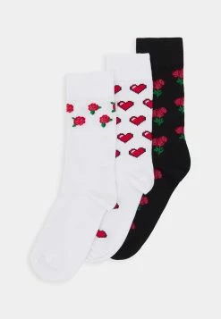 Pier One VALENTINES SOCK 3 PACK - Socks - Black/red/white