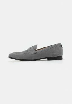 Pier One LEATHER - Slip-ons - Grey
