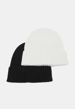 Pier One 2 PACK UNISEX - Beanie - Black/off-white
