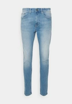 Pier One SLIM - Jeans Tapered Fit - Light Blue Denim