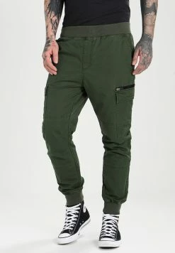 Pier One Cargo Trousers - Dark Green