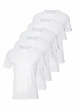 Pier One 5 PACK - Basic T-shirt - White