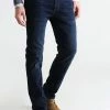 Pier One BASIC - Straight Leg Jeans - Dark Blue Denim