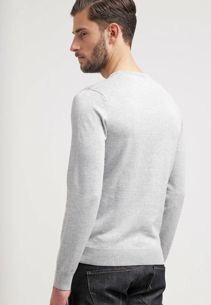 Pier One BASIC CREWNECK - Jumper - Light Grey 3 Pier One BASIC CREWNECK - Jumper - Light Grey - Image 3
