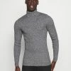 Pier One MUSCLE FIT TURTLE - Jumper - Mottled Grey