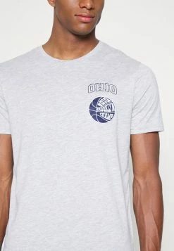 Pier One GRAPHIC T-SHIRT - Basic T-shirt - Mottled Grey -Pier One Shop 70956178d1ef4d6b9a27e61a940ba596