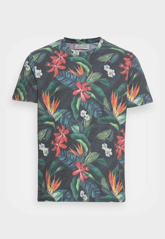 Pier One UNISEX - Print T-shirt - Red/blue 1 Pier One UNISEX - Print T-shirt - Red/blue